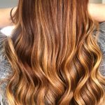 Hair color and wavy hair style 